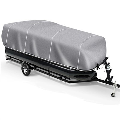 Housse de bateau ponton en tissu 600D très résistante avec protection totale contre les intempéries